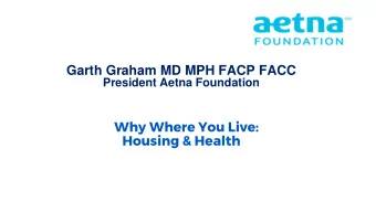 Housing &amp; Health  91.9 years  Between 2003 and  2007, life expectancy  varied by as much as  33