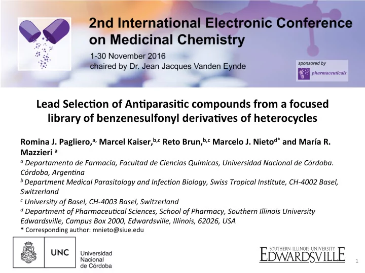 lead selec on of an parasi c compounds from a focused