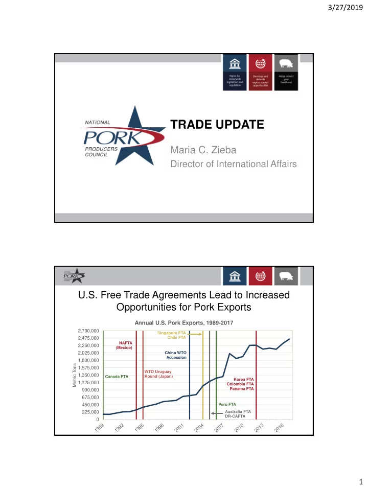 trade update