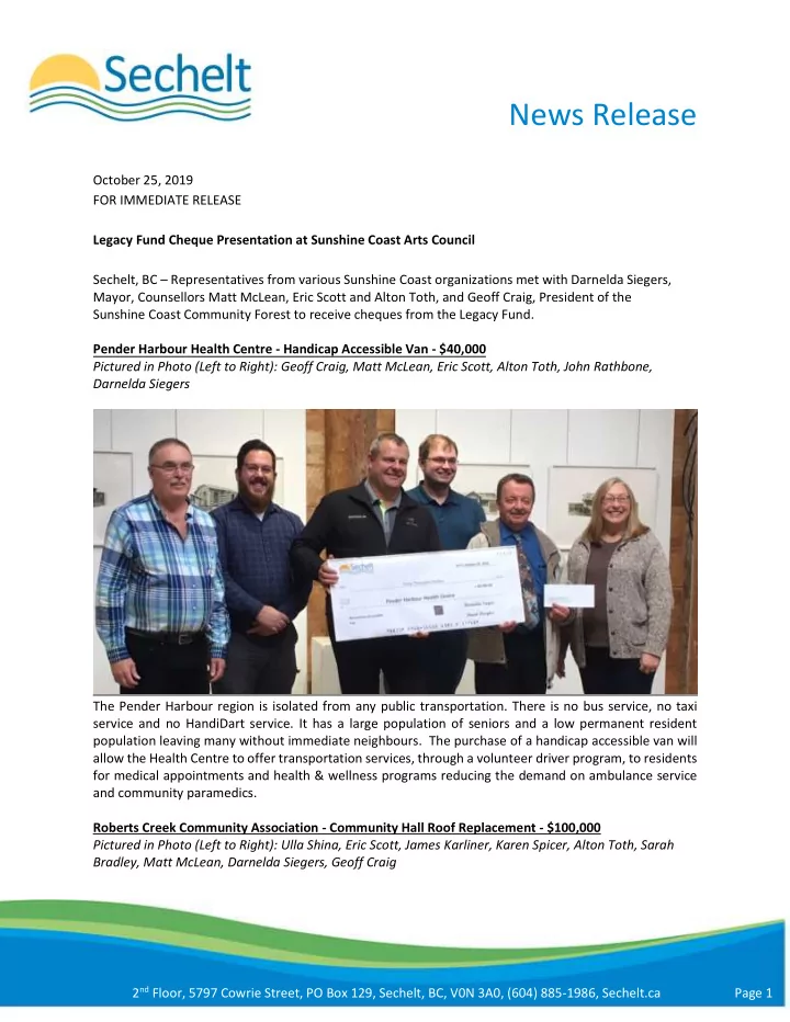 news release