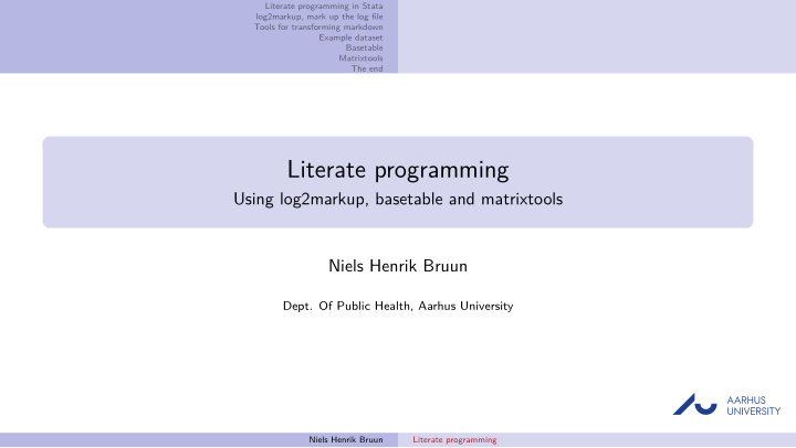 literate programming