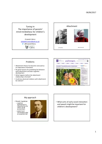 AFachment   Tuning  in :    The  importance  of  parents      JJ