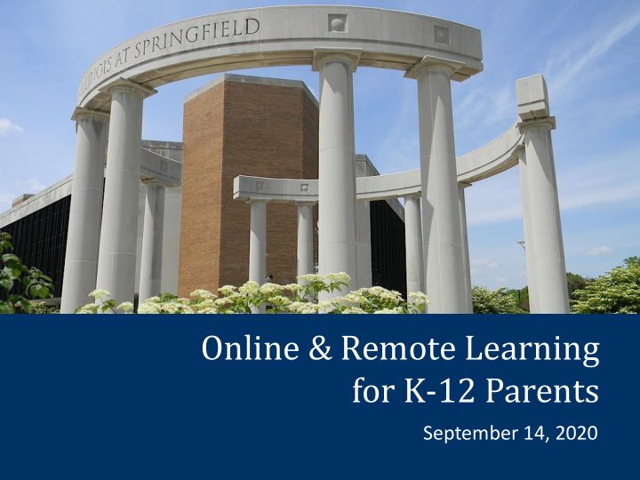 online remote learning for k 12 parents