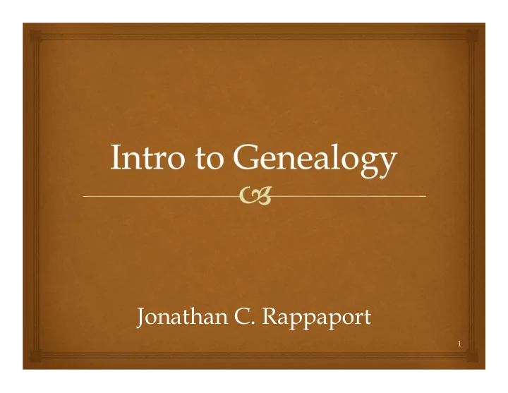 jonathan c rappaport