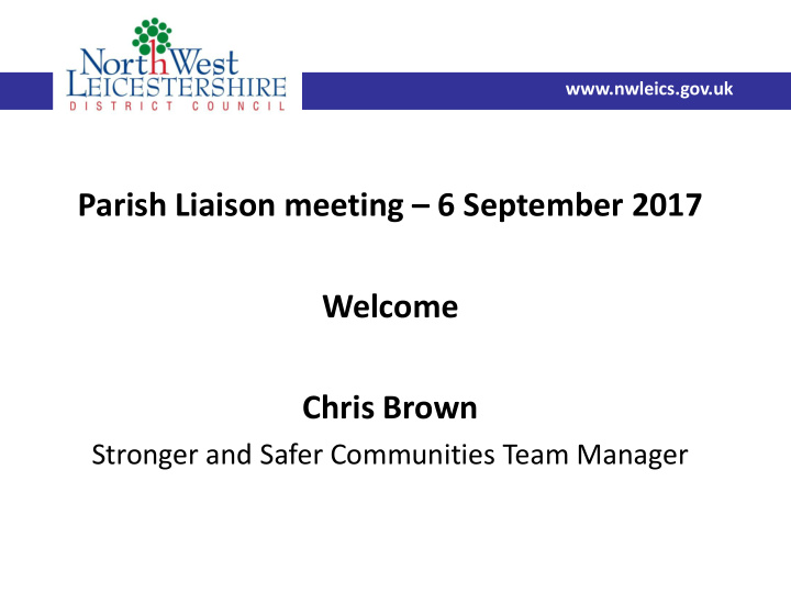 parish liaison meeting 6 september 2017