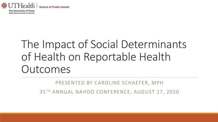 the impact of social determinants
