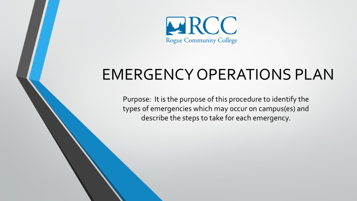 emergency operations plan