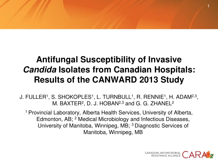 antifungal susceptibility of invasive