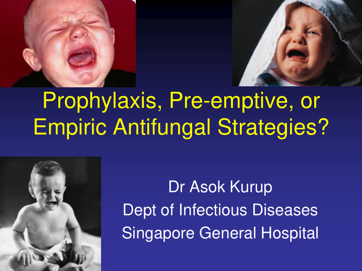 prophylaxis pre emptive or