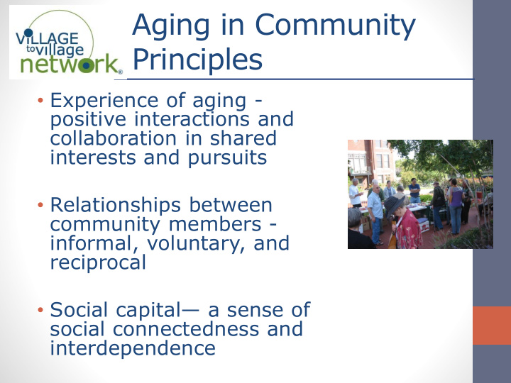 aging in community principles
