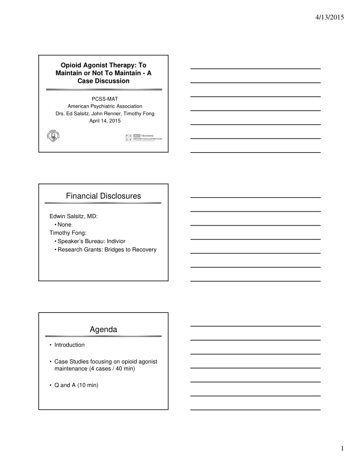 financial disclosures