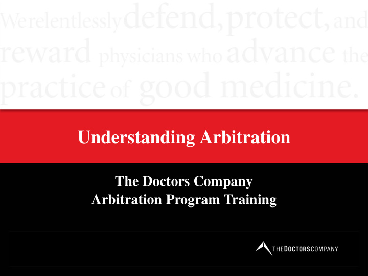 understanding arbitration