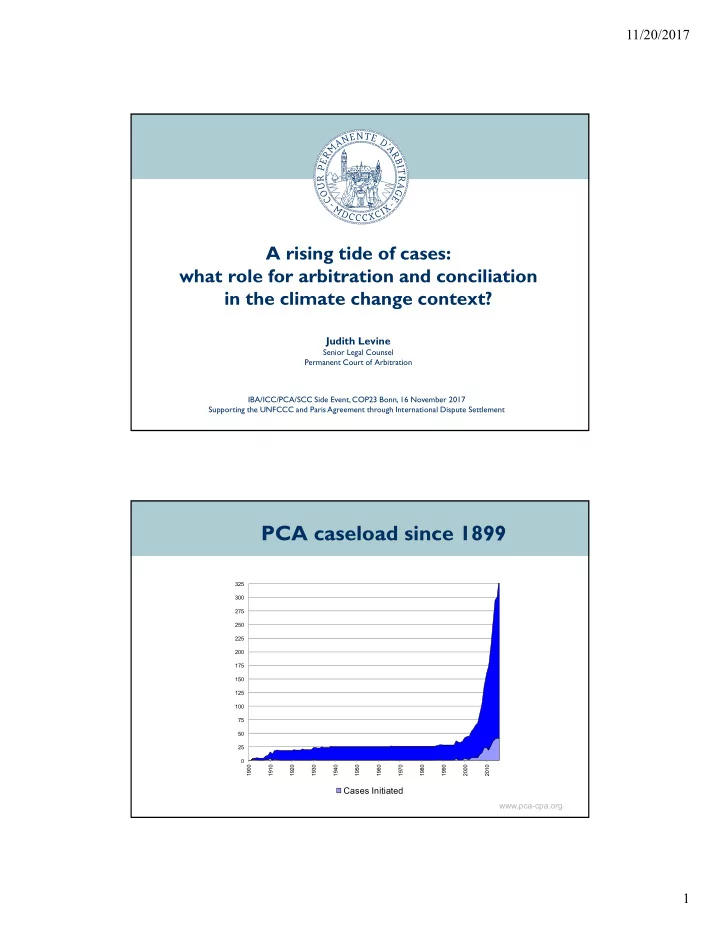 pca caseload since 1899