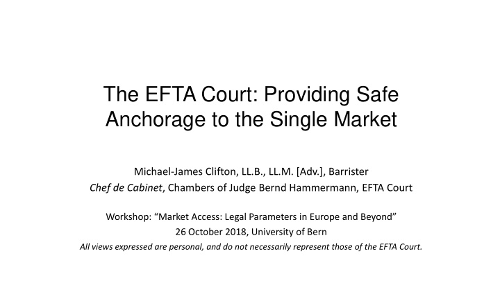 the efta court providing safe anchorage to the single