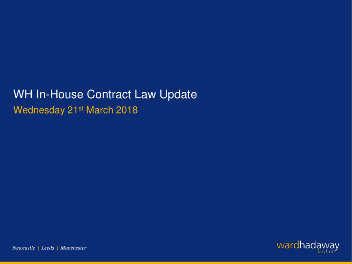 wh in house contract law update