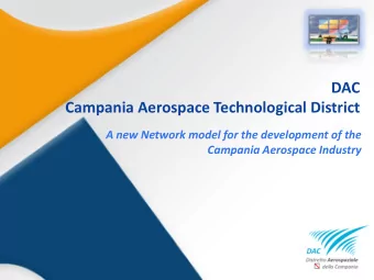 DAC  Campania Aerospace Technological District  A new Network model for the development of the