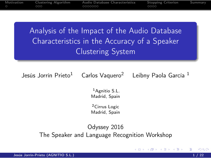 analysis of the impact of the audio database
