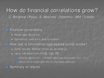 How do financial correlations grow?  How do financial correlations grow?  C. Borghesi  Borghesi