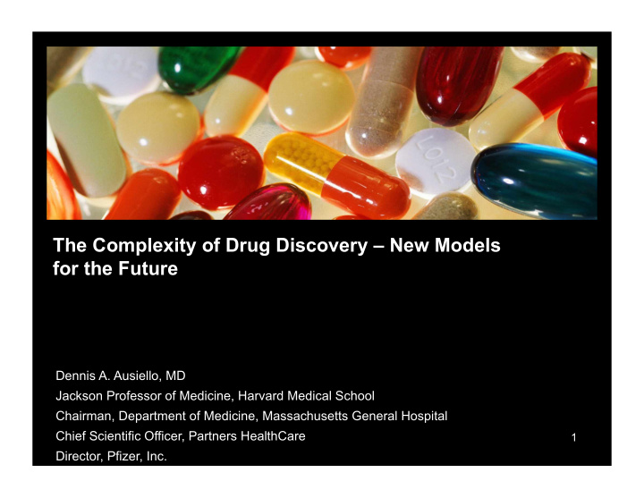 the complexity of drug discovery new models