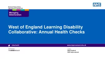 Collaborative: Annual Health Checks  www.improvement.nhs.uk  @NatPatSIP  Delivered by:  Led by: