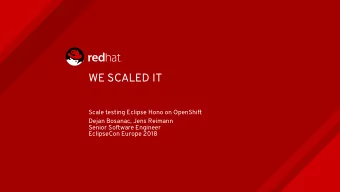 W  E  S  C  A  L  E  D  I  T  S  c  a  l  e  t  e  s  t  i  n  g  E  c  l  i  p  s  e  H  o  n  o