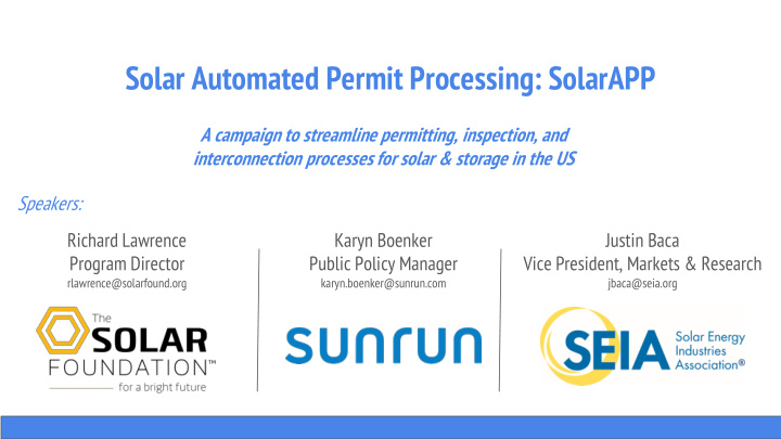 solar automated permit processing solarapp