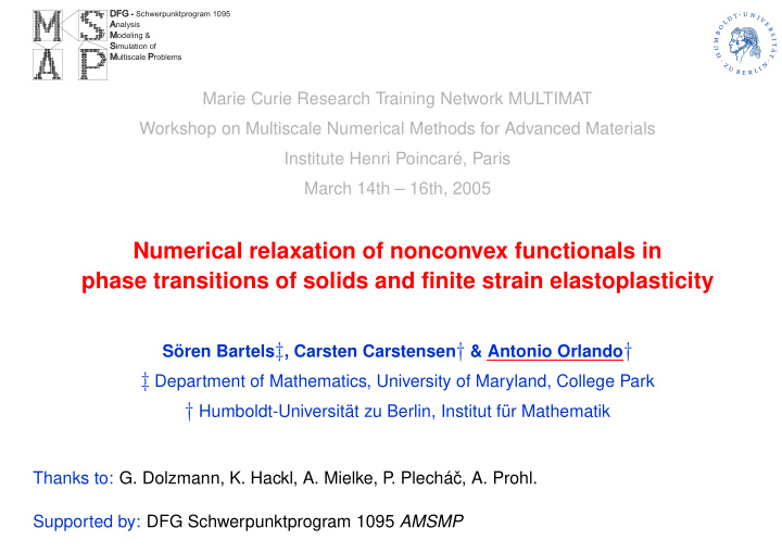 numerical relaxation of nonconvex functionals in phase