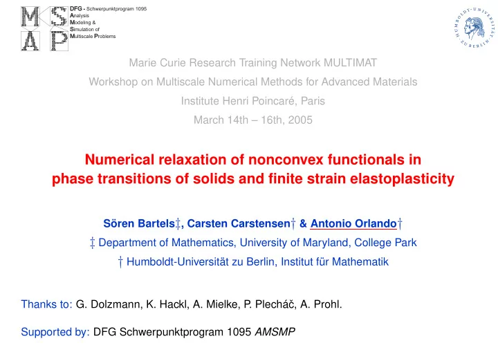numerical relaxation of nonconvex functionals in phase