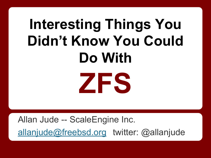 zfs