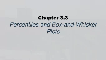 Plots  Learning Objectives  At the end of this lecture, the student should be able to:  Explain