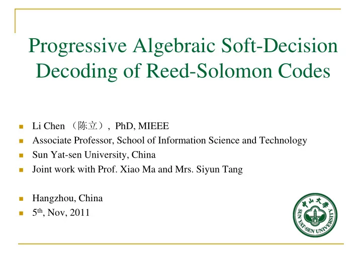 li chen phd mieee associate professor school of