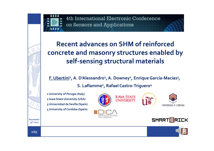 recent advances on shm of reinforced concrete and masonry