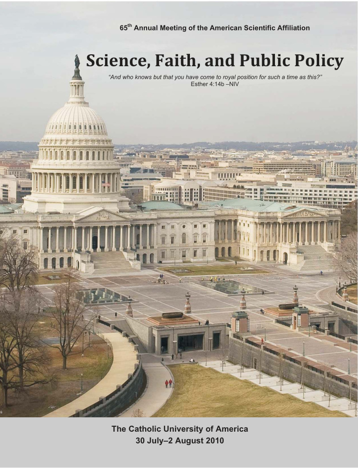 science faith and public policy