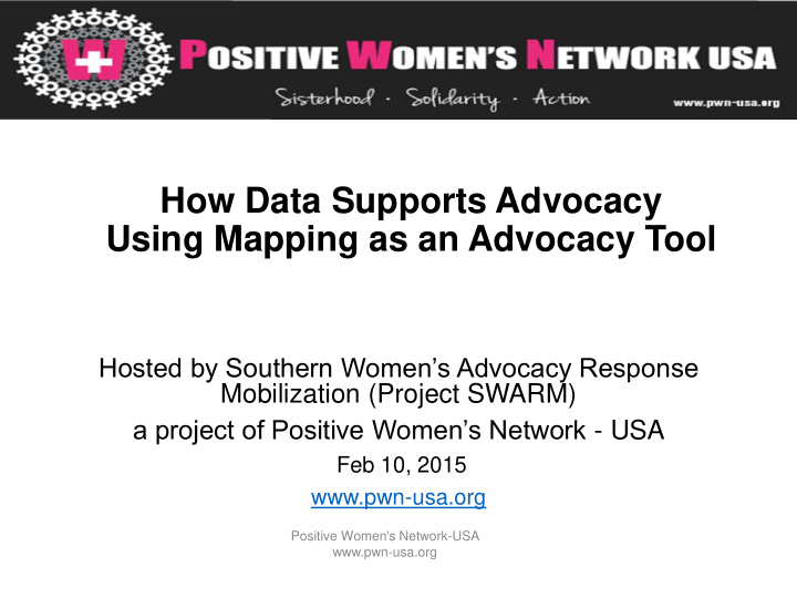 how data supports advocacy using mapping as an advocacy