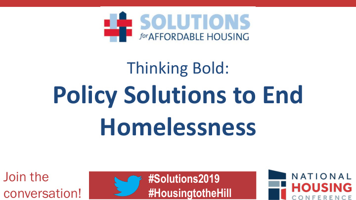 policy solutions to end homelessness