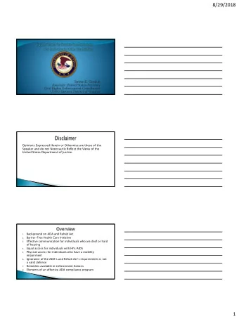 8/29/2018  Steven E. Gordon  Assistant United States Attorney  Civil Rights Enforcement Coordinator