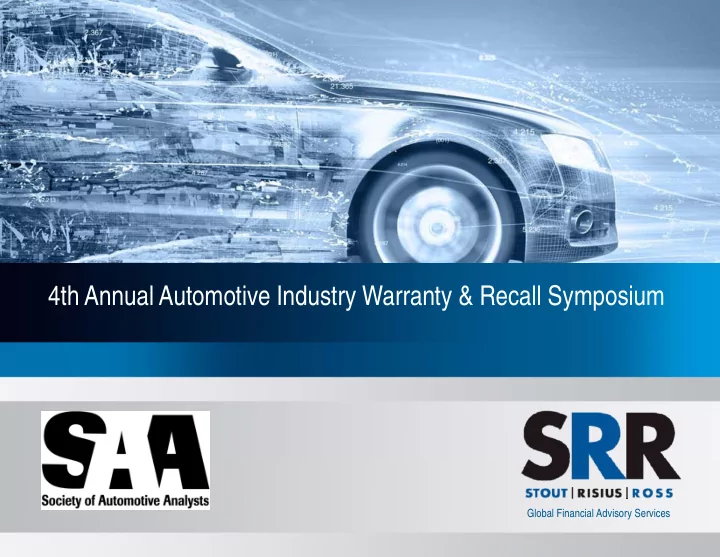 4th annual automotive industry warranty recall symposium