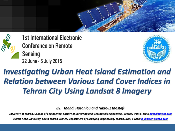investigating urban heat island estimation and