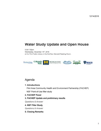 ATTACHED IS Handout from FACHEP presentation Dec. 14, 2018: December 14, 2016, Flint Library