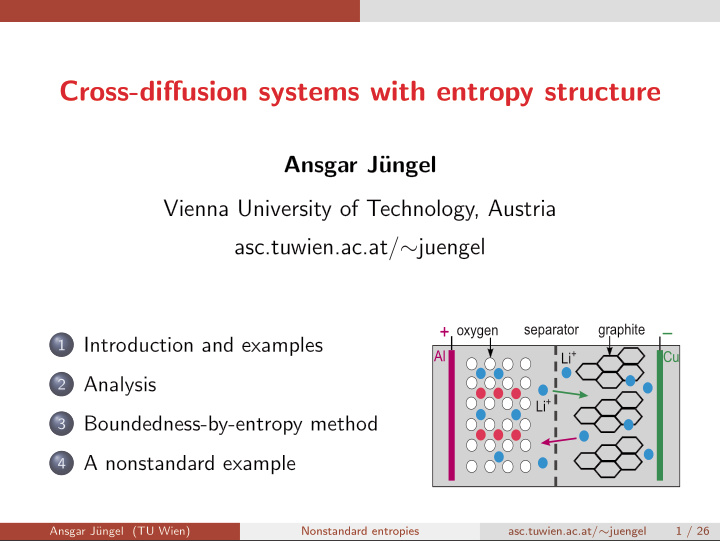 cross diffusion systems with entropy structure