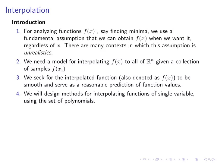 interpolation