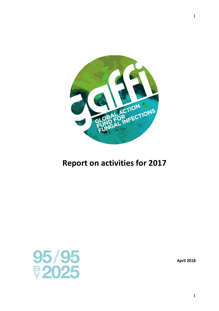 report on activities for 2017