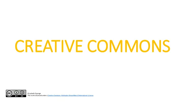 cre reativ ive commons