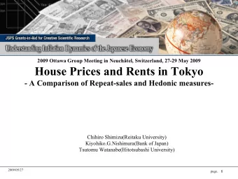 House Prices and Rents in Tokyo  - A Comparison of Repeat-sales and Hedonic measures-  Chihiro