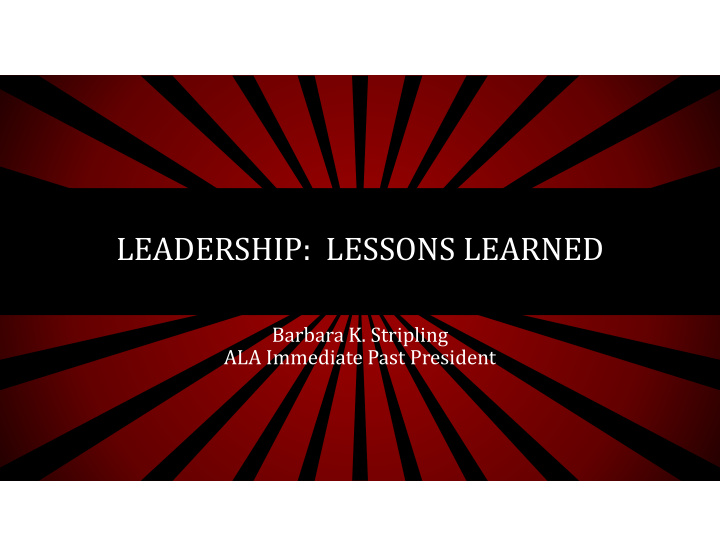 leadership lessons learned