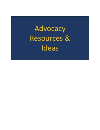 Advocacy  Resources &amp;  Ideas  Advocacy:  Community Connections  Talking up your library