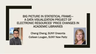 BI  BIG PI  PICTURE  CTURE IN  N STATIS  TISTI  TICA  CAL FRAME AME   A DATA VI  VISUALIZA