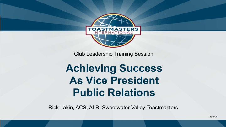 achieving success as vice president public relations