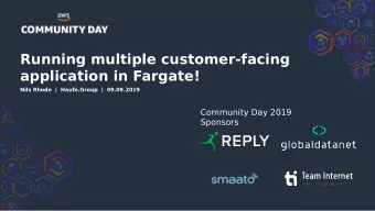 Running multiple customer-facing  application in Fargate!  Nils Rhode  |  Haufe.Group  |