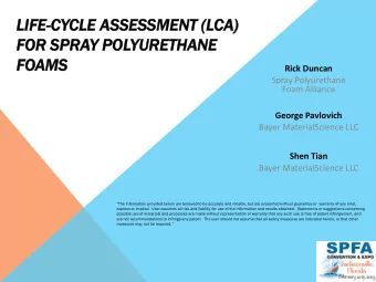 LI  LIFE  FE-CY  CYCLE  CLE ASSES  SESSMENT  SMENT (L  (LCA)  A)  FOR  FO  R SPR  PRAY  Y PO  POLYU